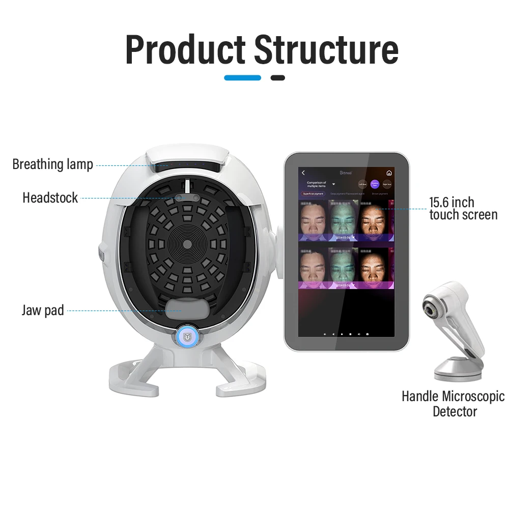 Hot sell 2024 New Design Portable 3D Facial AI Scanner Home Use Problem    Machine JC065