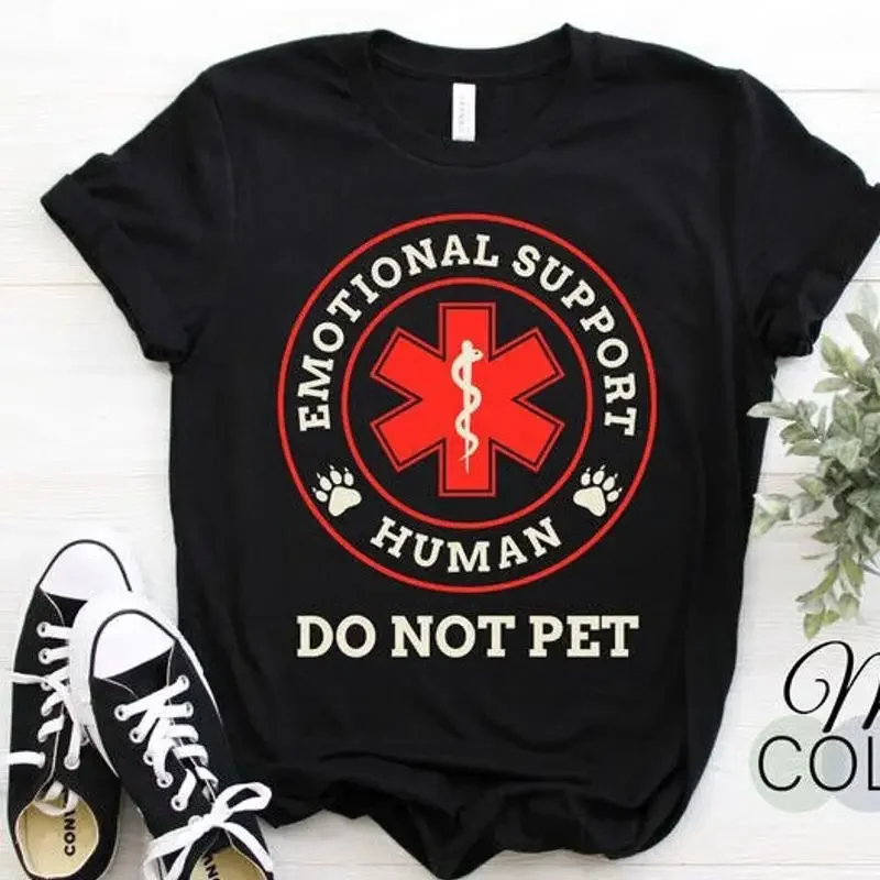 

Emotional Support Human Do Not Pet Service Dog Love Humor T shirt Adopt