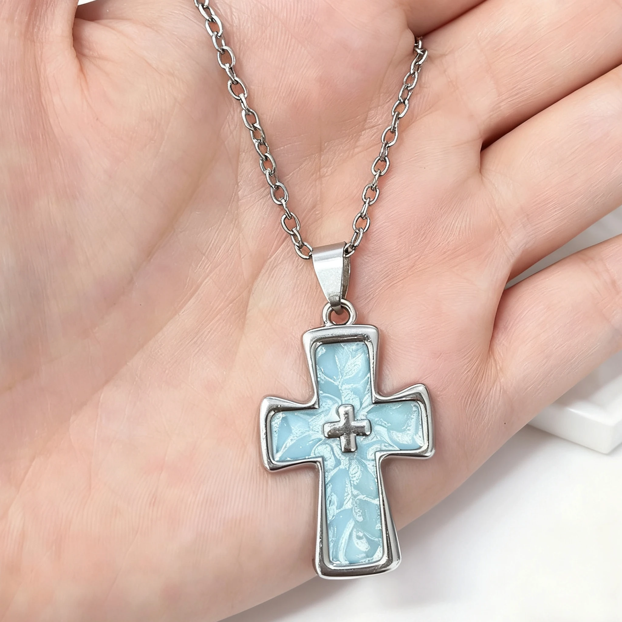 1 piece Gothic Punk Fashion Charm Large Cross Pendants Choker Chains Necklace Women Y2K 2000s EMO Grunge Accessories Jewelry