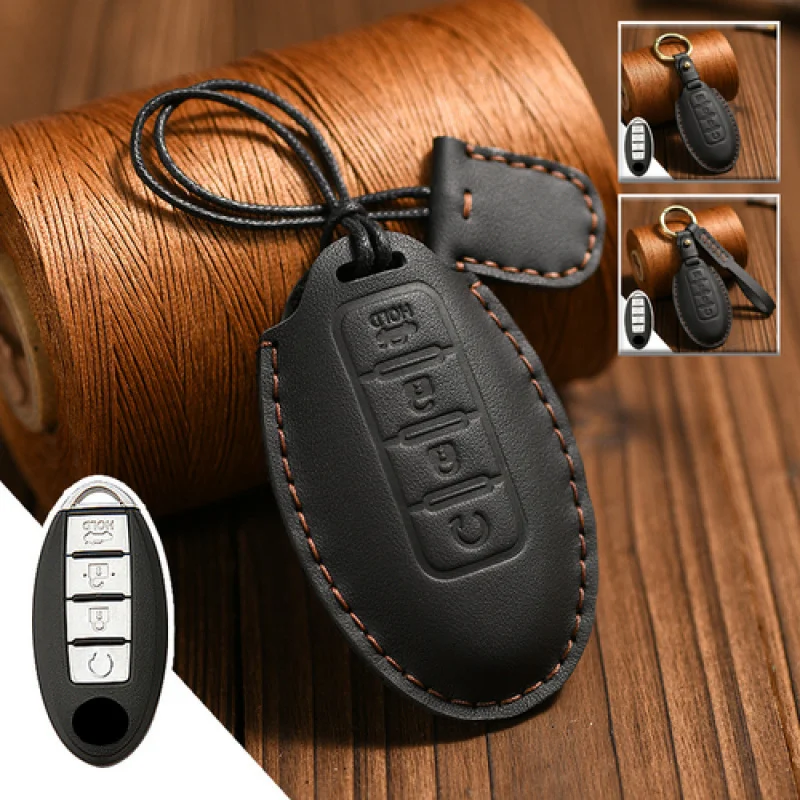 

A+ Genuine Leather Car Key Fob Case Cover For Nissan Rouge Pathfinder Maxima Altima