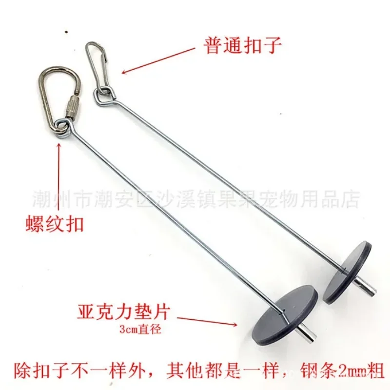 Pet Parrots Birds Food Holder Support Stainless Steel Fruits Spear Stick Meat Fruit Vegetable Skewer Tool