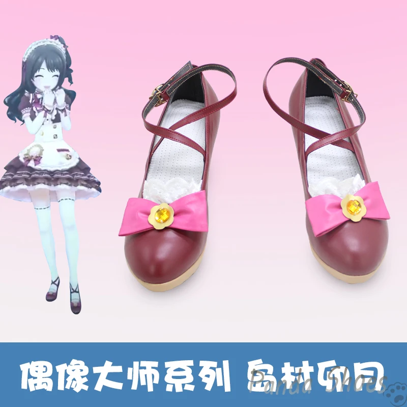 Game Rebellion Shimamura Uzuki Cosplay Shoes Anime Cos Comic Cosplay Costume Prop Shoes for Con Halloween Party