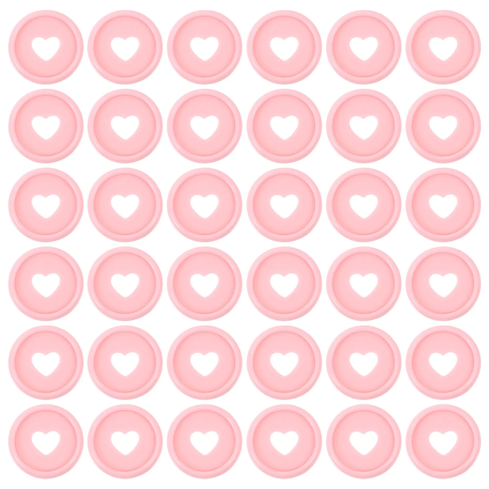 

50pcs Pink 24mm Heart Mushroom Hole Binding Buckles Discbound Expansion Plastic Binder Discs Loose Leaf School Office Supplies