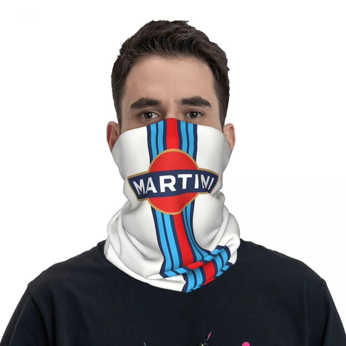 Martini Racing Martini Racing Bandana Neck Gaiter Printed Motorcycle Motocross Face Mask Multifunctional Headwear Cycling Unisex