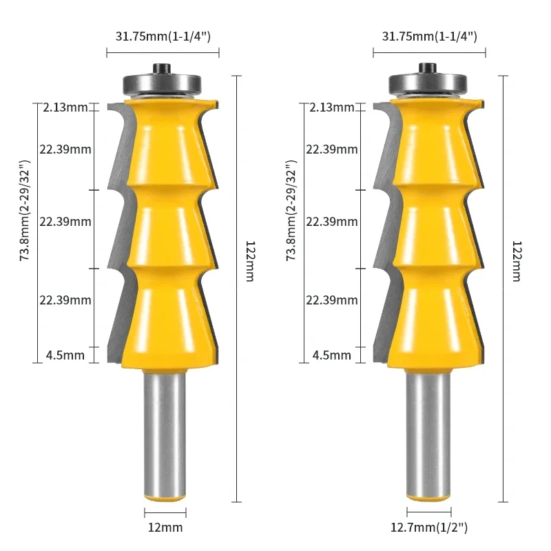 1PC  Louver Shutter Style Router Bit Woodworking Milling Cutter For Wood Face Mill