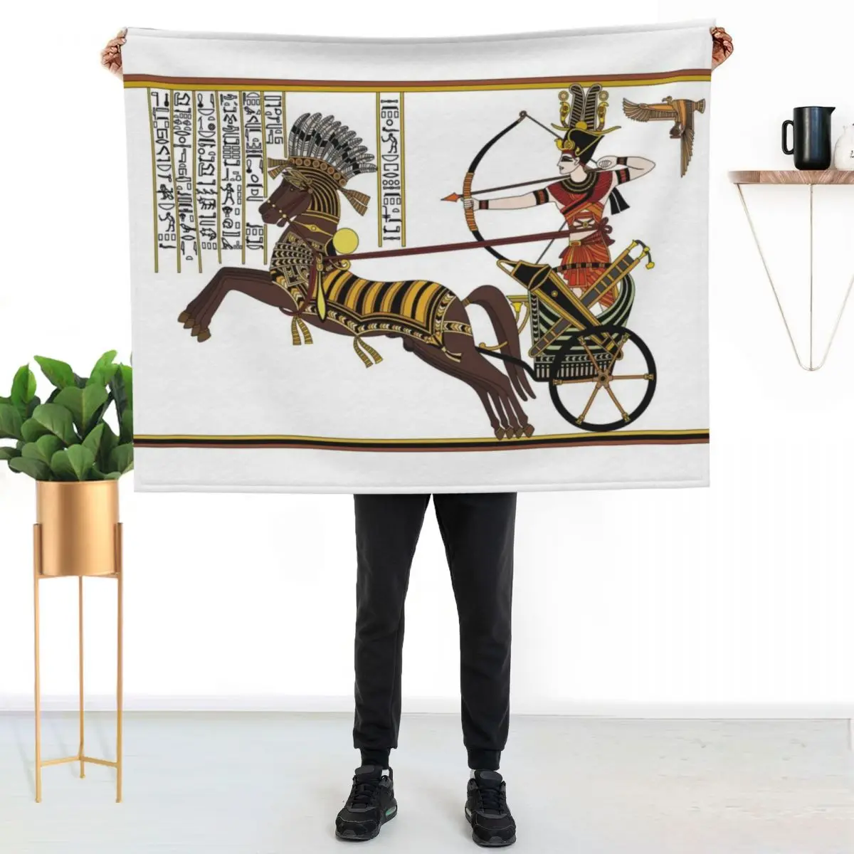 

Ramesses II in the Battle of Kadesh. Throw Blanket Cozy Light Blanket for Travel Camping Picnic