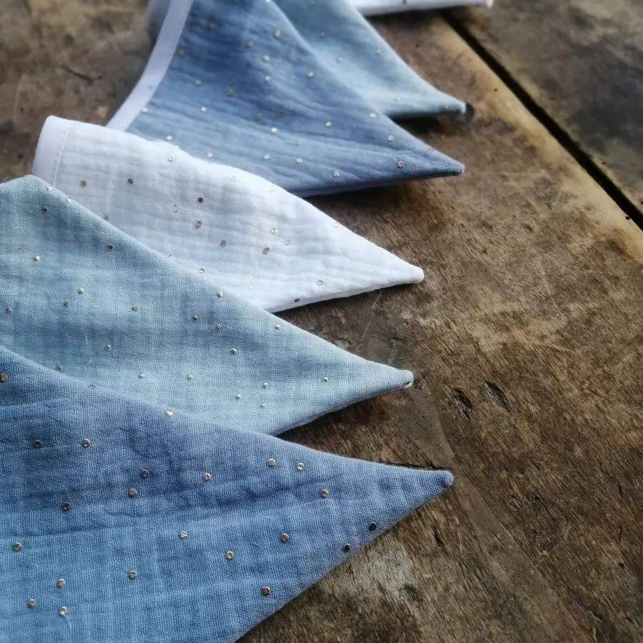 

Двойная хлопчатобумажная марлевая вымпел, гирлянда, тканевый баннер, украшение флага, украшение для детской комнаты