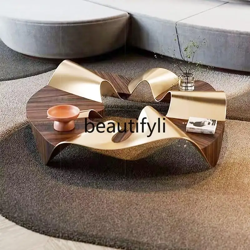 Italian light luxury special-shaped coffee table creative high-end tea table