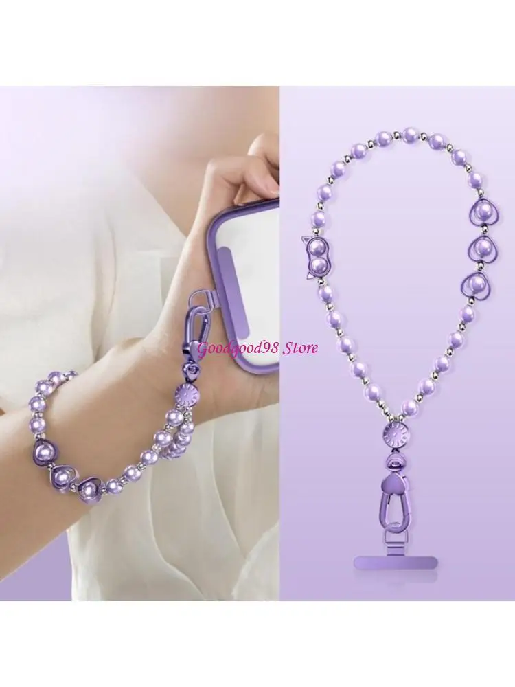 Multifunction Phone Lanyard Wrist Strap Snake Charm Crystal Beads Secure Clip Small 
