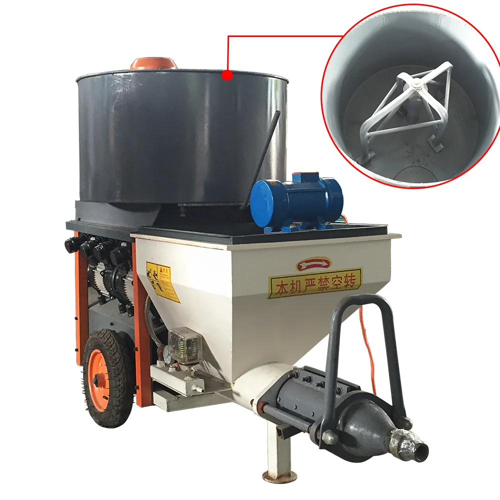 Cement Plaster Spray Machine Screw Slurry Grouting Sand Material Gypsum Mortar Wall Spraying  Pump for Construction