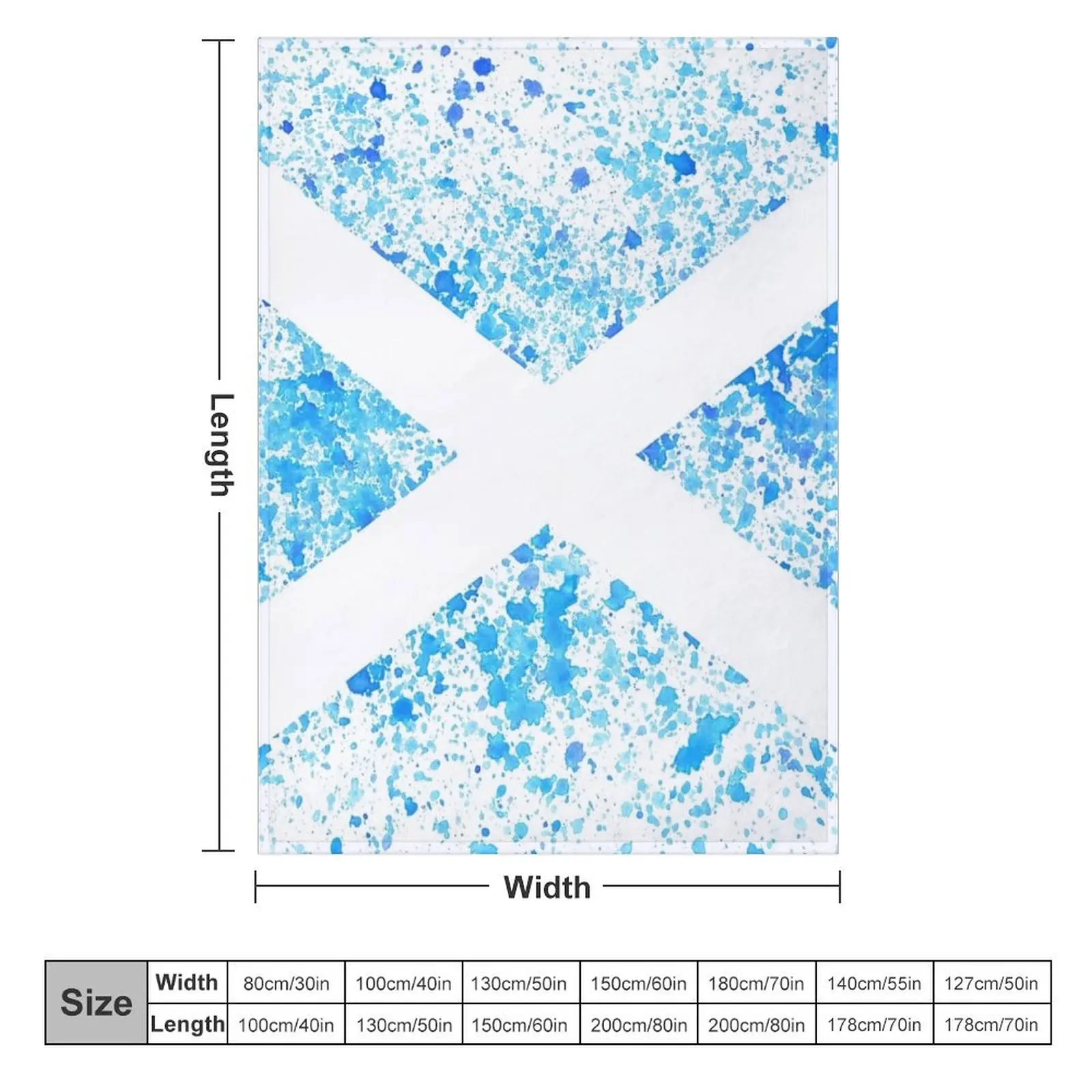 Scottish Saltire flag - the cross of St Andrew, patron saint of Scotland Throw Blanket Hair Decoratives Blankets