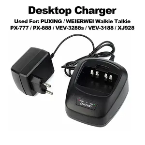 Bilashmart Walkie Talkie Desktop Charger Optional EU/US Adapter PUXING PX 777 PX 888 Radio WEIERWEI VEV 3288s VEV3188 Walkie Talkie