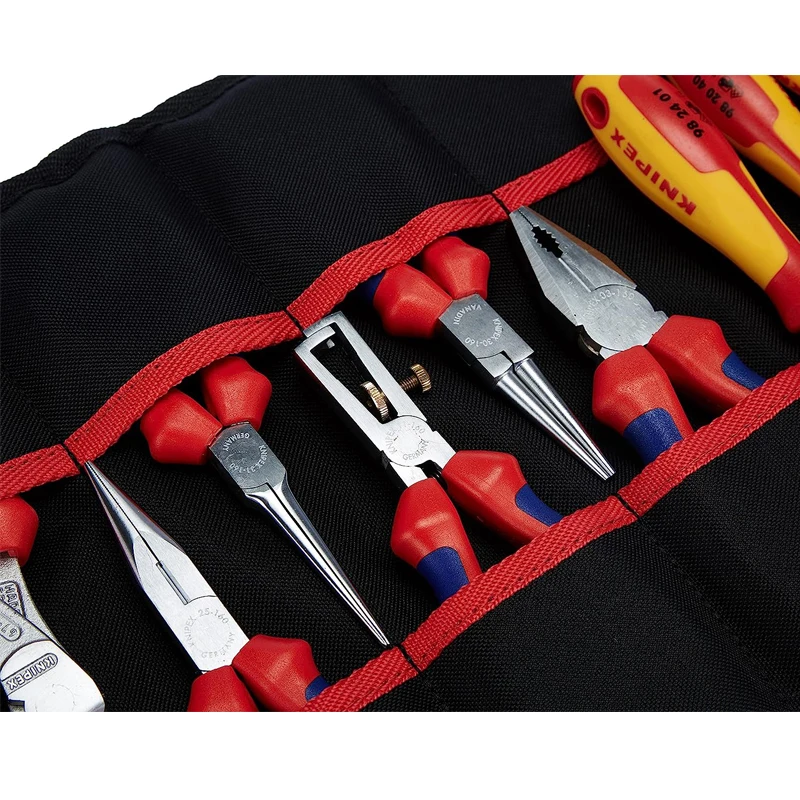 KNIPEX 00 19 41 Roll Insulation Tool Kit Pliers With Chrome Plated Head And Dual Color Dual Component Handle