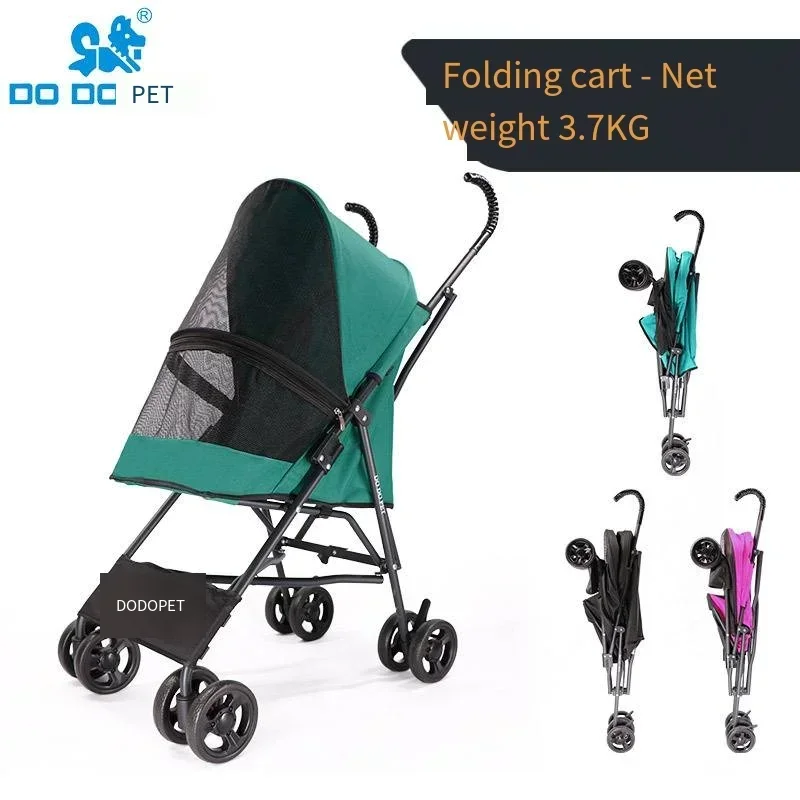 

Pet Cart Foldable Portable Dog Cat Cart Teddy Outdoor Cart Installation Free Quick Collection Dog Stroller Pet Trolley New 2024