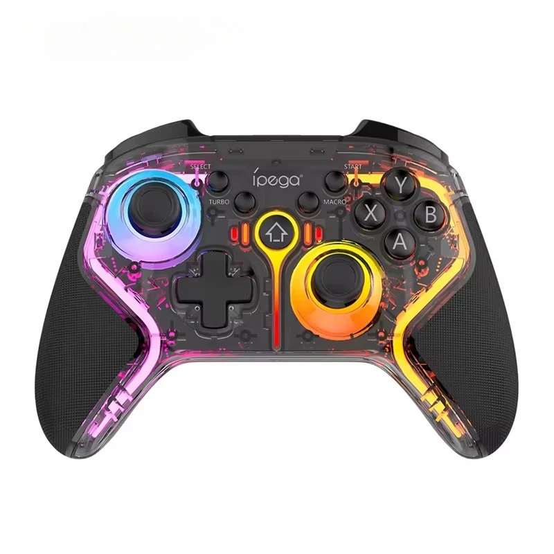 

A PG-9666 Wireless Gaming Controller with RGB Lighting Ergonomic Design Gamepad for Android/iOS/Tablet/PC/NS/P3/P4 Joystick