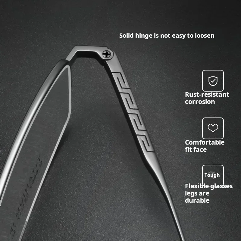 

Мужские ультралегкие квадратные и комфортные очки Ollymurs Pure для отдыха и бизнеса, титановая оправа, очки по рецепту, модель JD6802