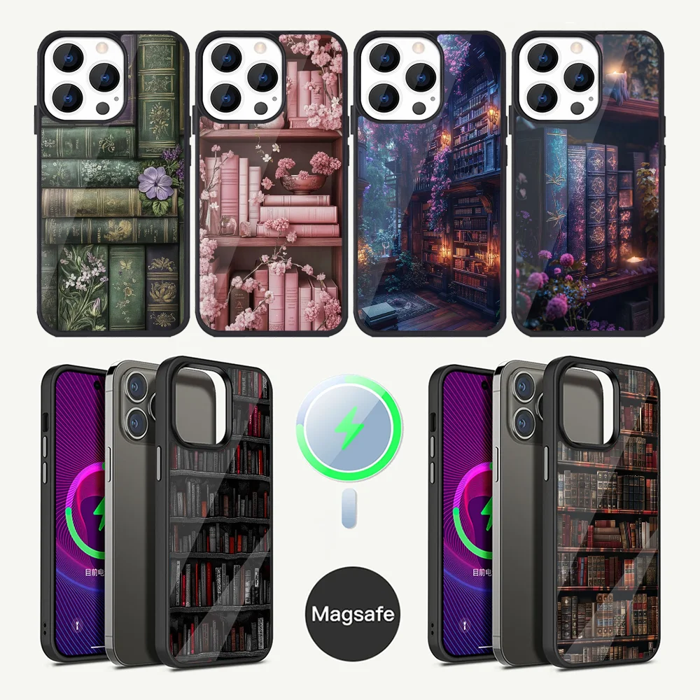 

Alchemist Shelf Book Locker Phone Case For iPhone 16,15,14,13,12,11,Plus,Pro,Max Mini Magsafe Magnetic Wireless Charging
