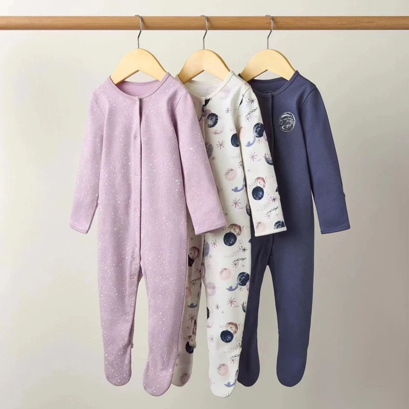 Babies Rompers 2024 Brand 100% Cotton Long Sleeve Baby Boys Girls Clothes Pajamas 3Pcs/Lot Newborn Clothing Infant Jumpsuits