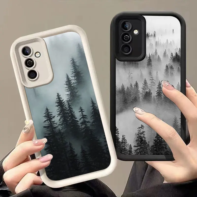 Mountain Misty Forest Phone Case For Samsung A13 A33 A34 A35 A52S A53 A54 A73 5G A12 A14 A15 A22 A23 A24 A25 A31 A32 A51 A71