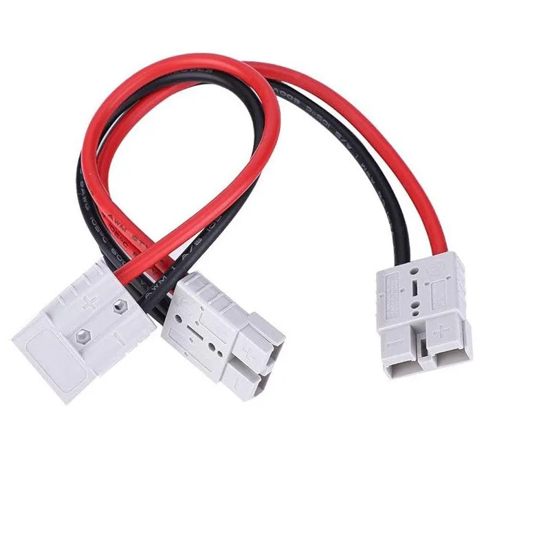 

1pc Adapter 50A For Anderson Plug Connector Double Y Adapter 4mm Car Cable 4 Square Wires 30cm For Forklifts Stackers Vehicles