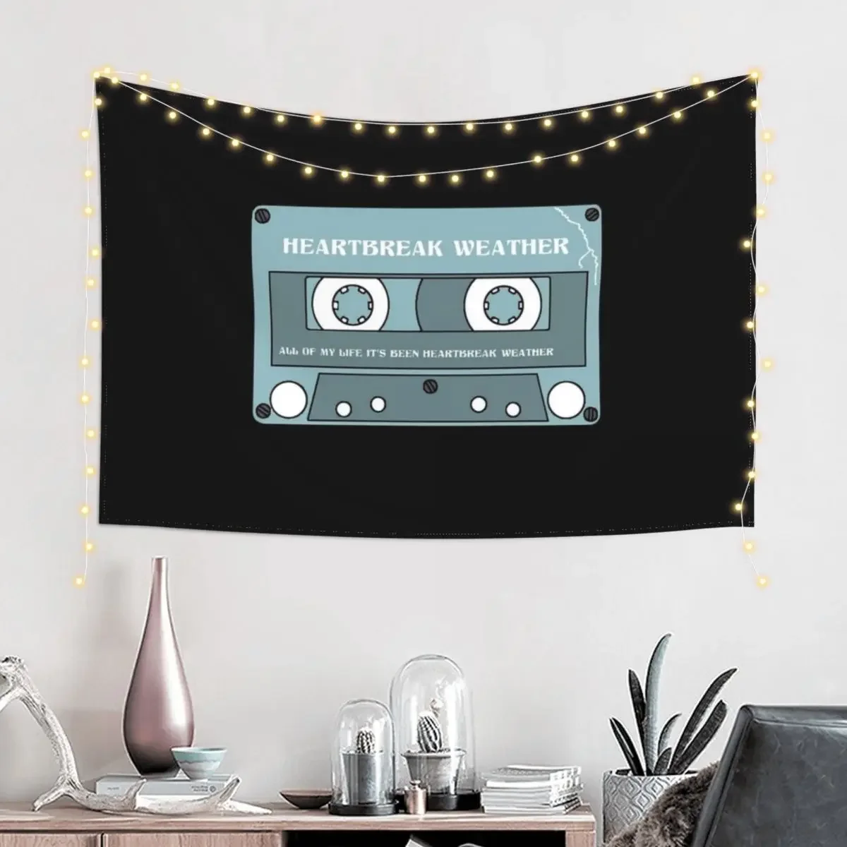 heartbreak weather cassette Tapestry Wall Decoration Items Home Decorators Aesthetic Room Decor Korean House Decoration Tapestry