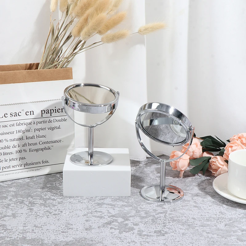 Dupla Face Vanity Mirror, Magnification Tabletop, Round Mirror, Makeup Tool