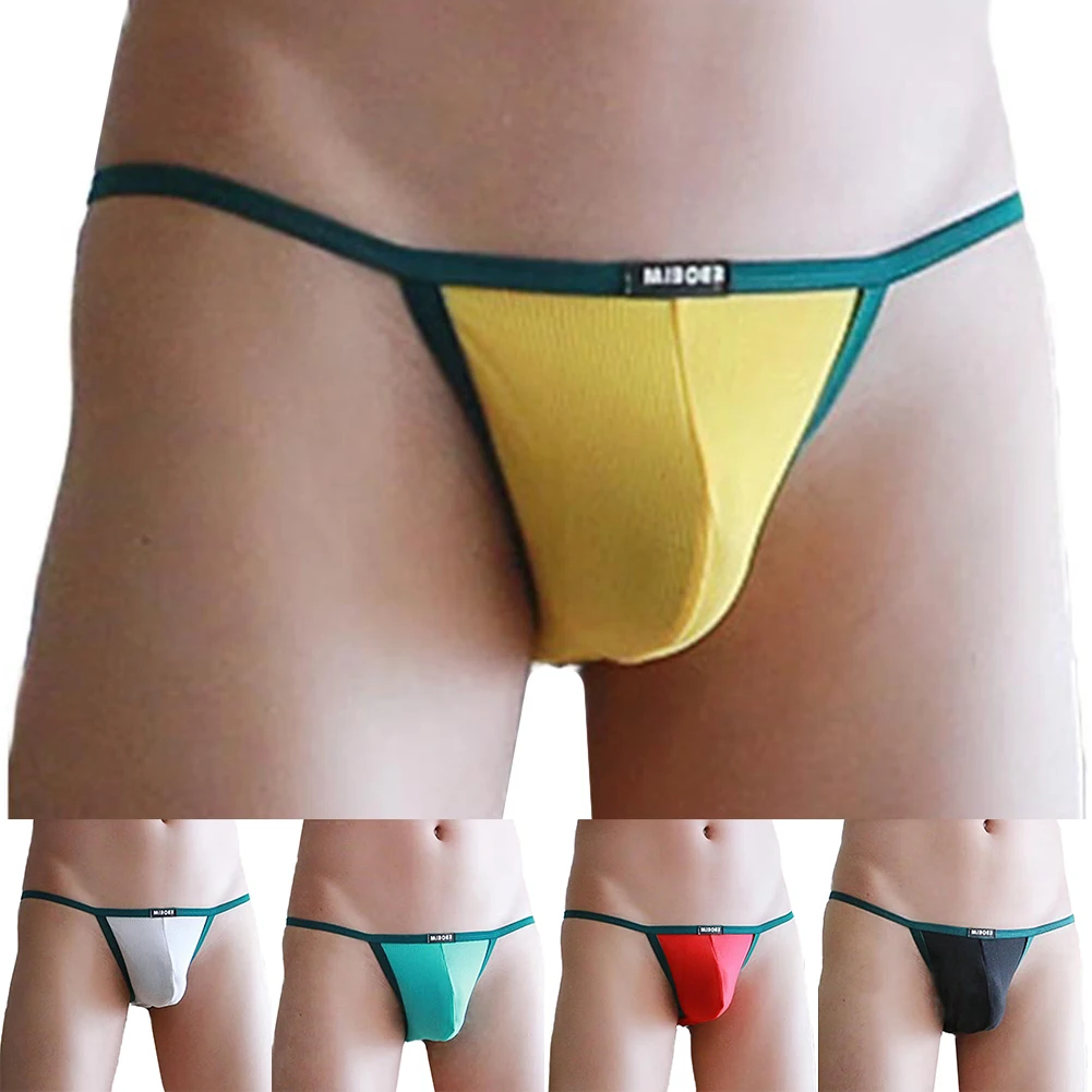 

Мужские сексуальные трусы, сумка для бикини, дышащие трусы с низкой талией, мужское нижнее белье, тонкий мягкий ледяной шелк, бандаж