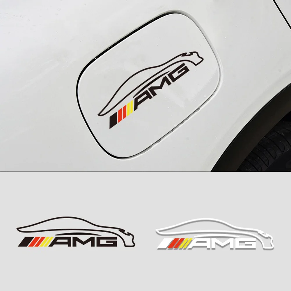 Car Fuel Tank Cap Sticker Badge Decorative Decal Car Styling For Mercedes Benz AMG A C E S Class W205 W211 W212 W201 W210 W108