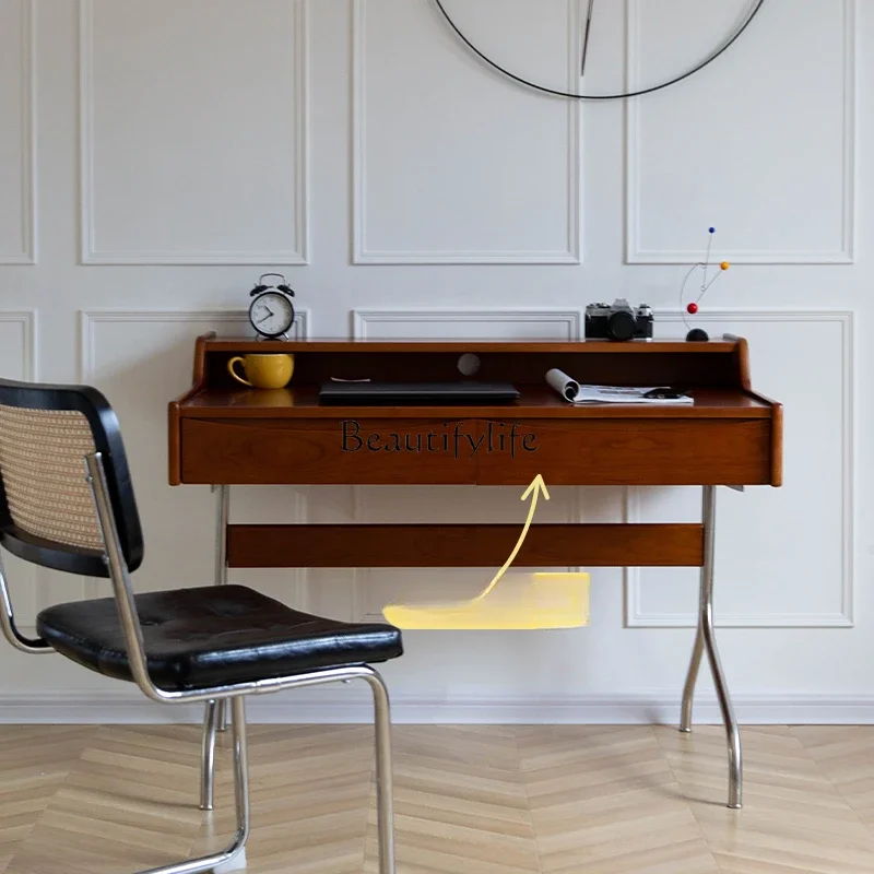 

Solid wood desk medieval simple writing desk retro study table modern