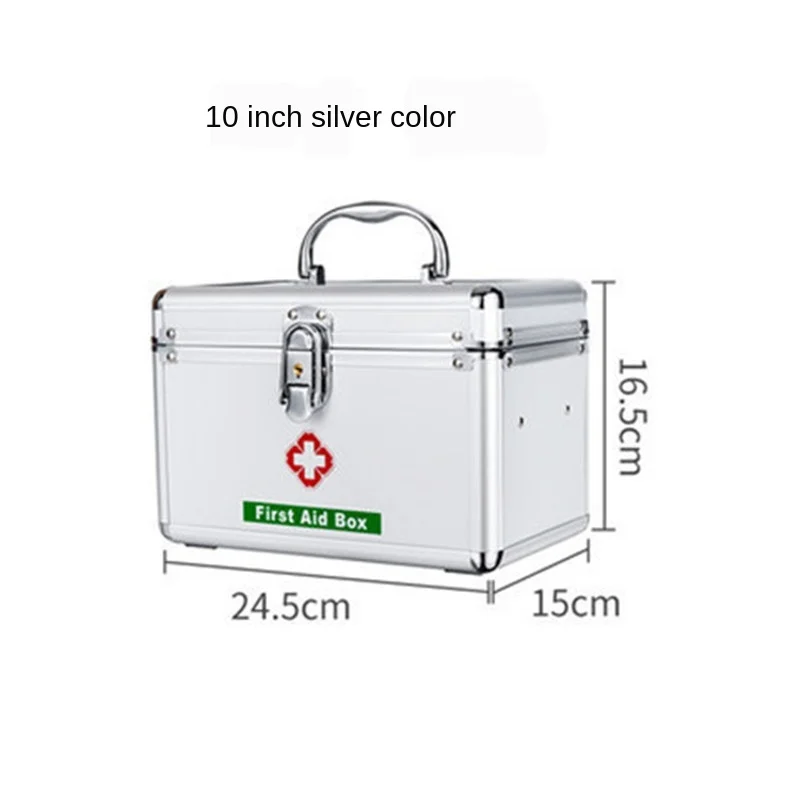 Aluminum Medicine Cabinet 10/12/14inch Medicine Case Home Business Medical Box Large Multilayer Medicine Cabinet First Aid Box