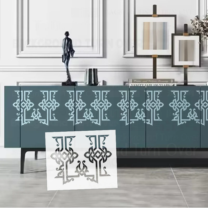 

27 см-353 см трафарет настенный для рисования декоративный шаблон для декора для рисования декоры ролики рисунок бордюр разделитель кельтский S455