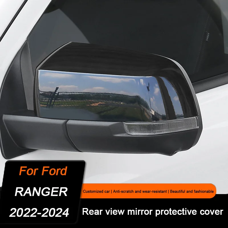 

For Ford Ranger Wildtrak T9 2022 2023 2024 Car Rearview Mirror Case Shell Cover，Carbon Fiber Overlay External Auto Accessories