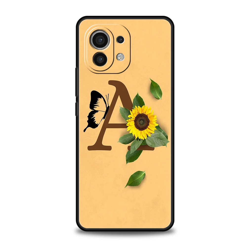 جراب هاتف عباد الشمس لـ Xiaomi Mi ، غطاء سيليكون لـ Mi 14 و 13 و 12 و 11 Ultra و 13T و 12T و Poco C51 و F3 و F4 و F5 و X3 و X4 ، NFC ، M3 Pro Lite ، 5G