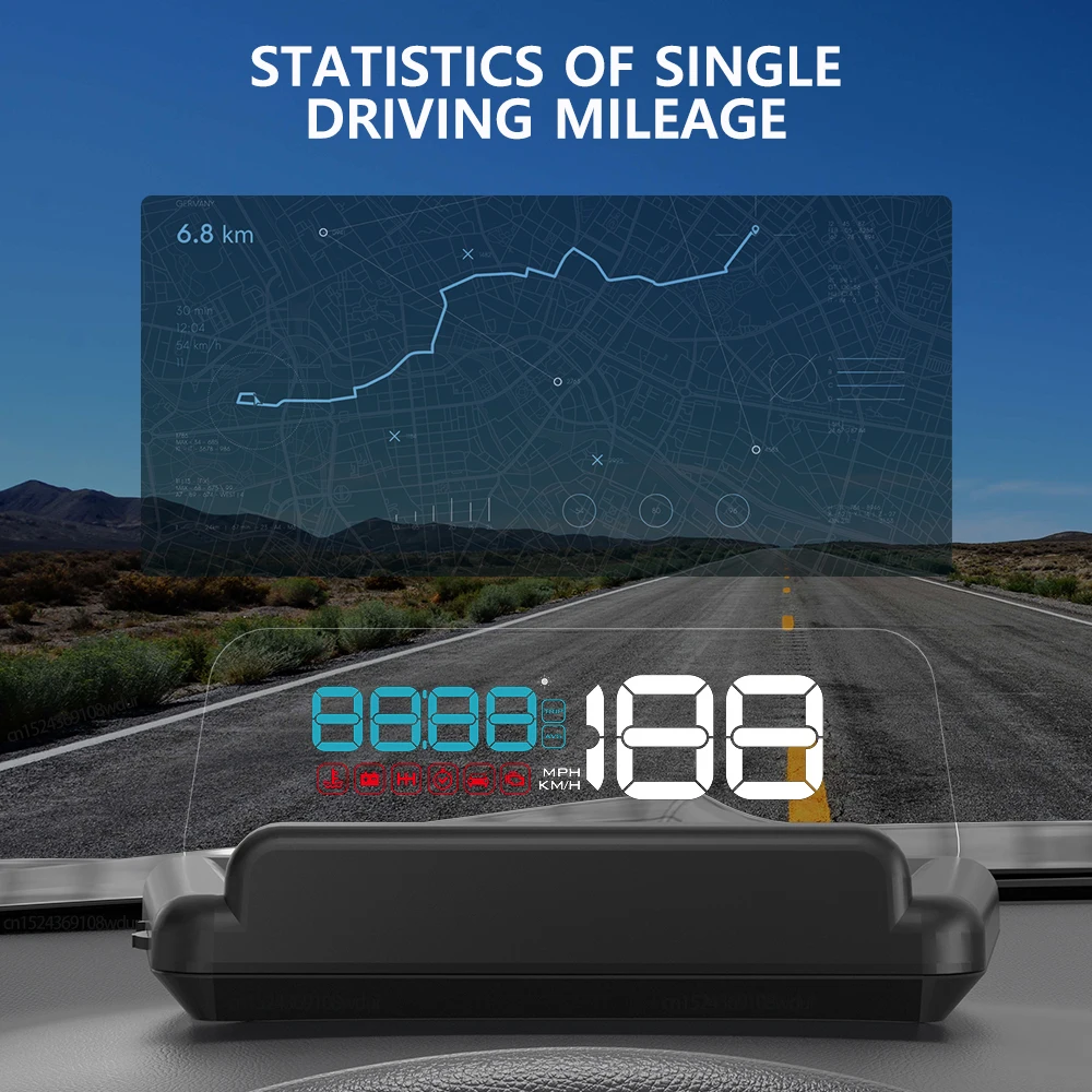 GEYIREN C500 Auto OBD2 GPS HUD Head-Up Display EOBD parabrezza Auto tachimetro proiettore accessori digitali per tutte le Auto