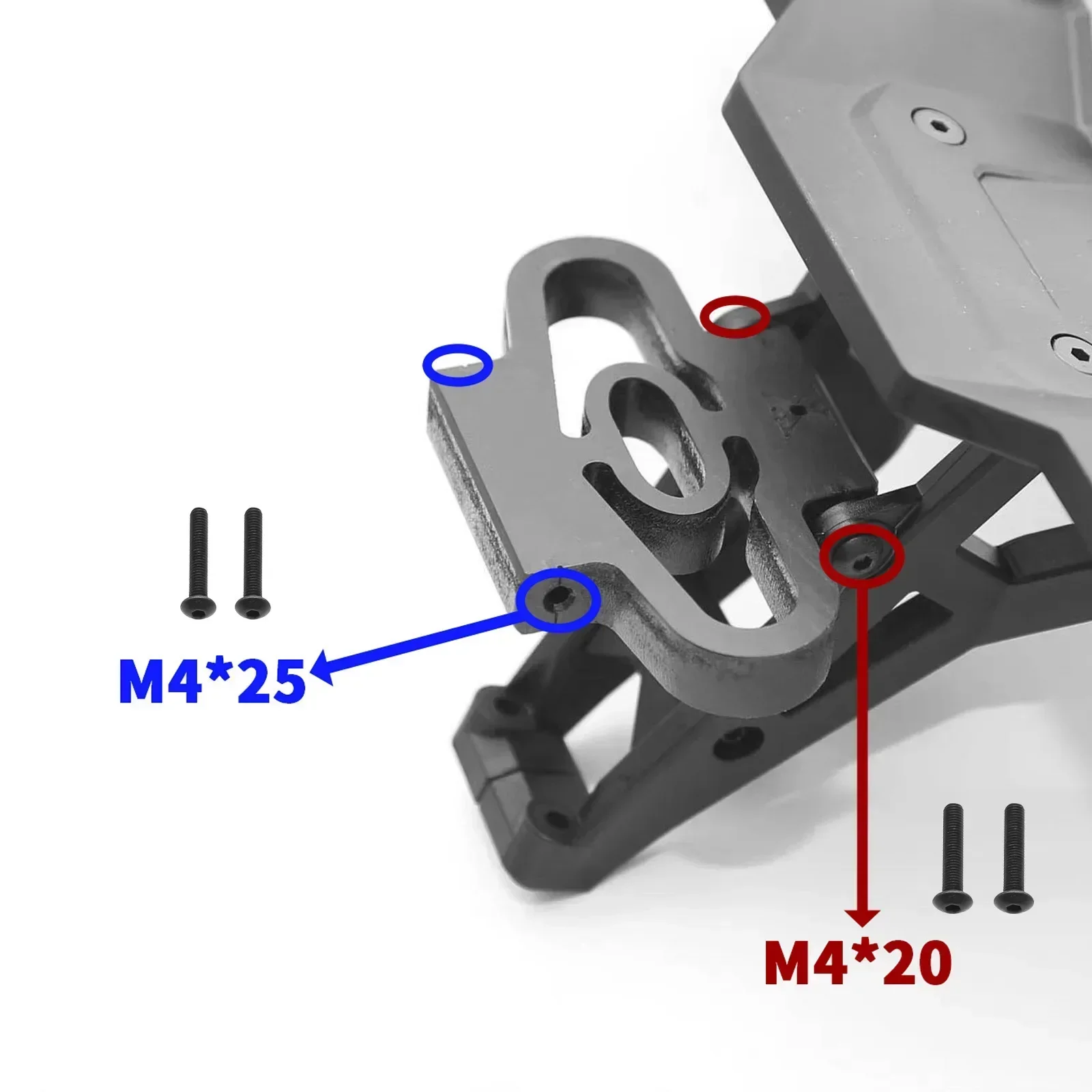 Spoiler diferencial de nylon, suporte para asa, preto, TRXS 1:6, 4WD, XRT 8S, 78086-4