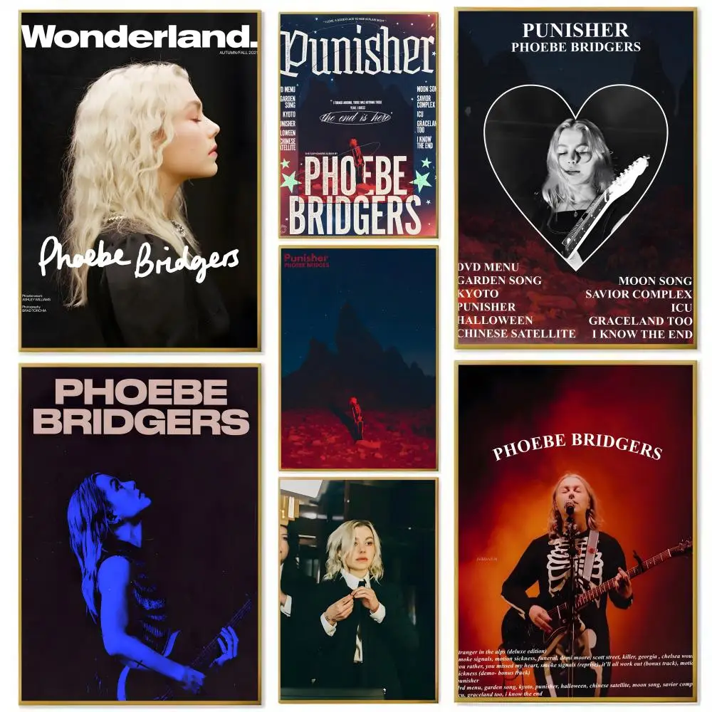 P-Phoebe Singer B-Bridgers Poster Paper Print Home Living Ro