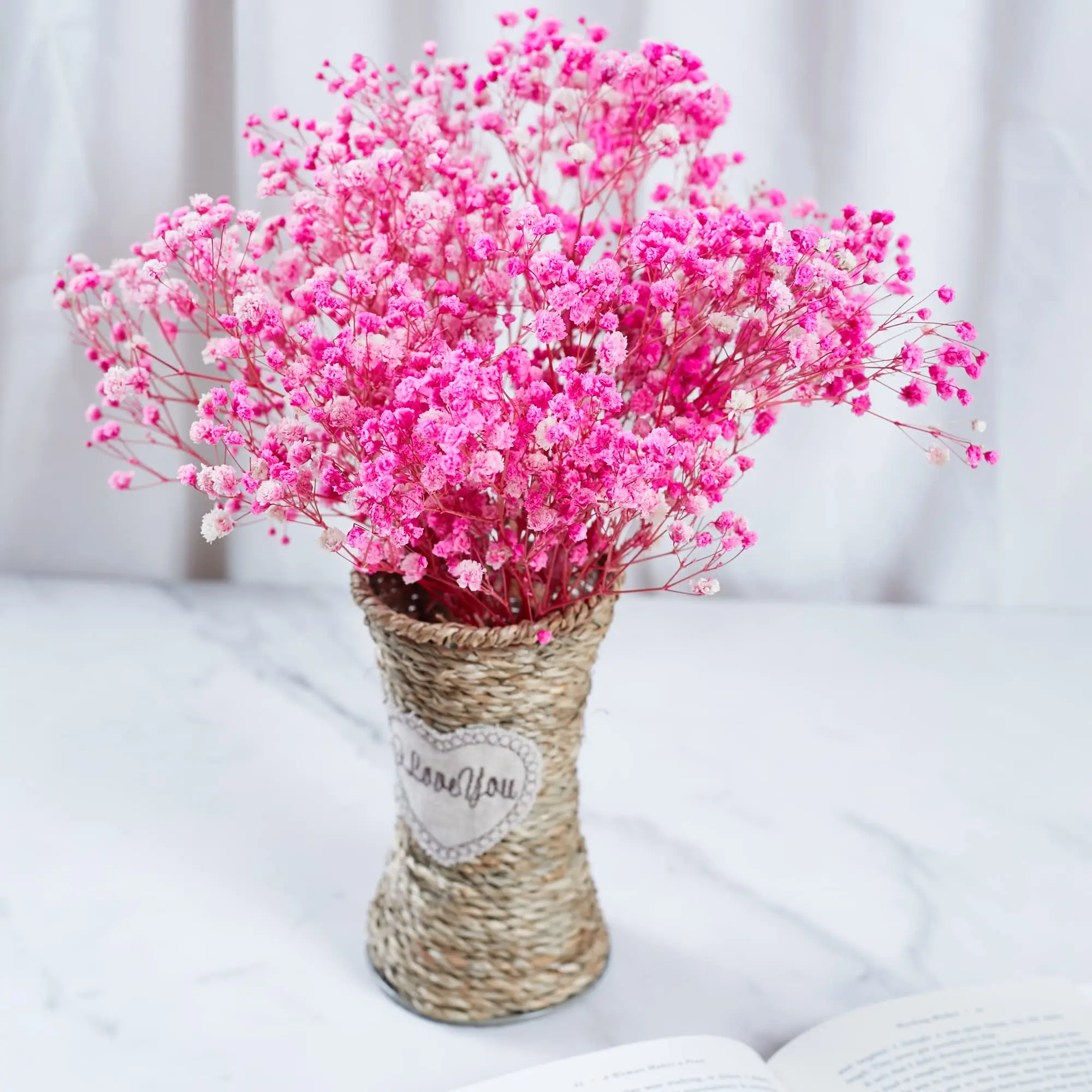 Dried Baby Breath Flowers Bouquets Colorful White Gypsophile Natural Dry Flower Gypsophila Wedding Decoration Nordic Home Decor