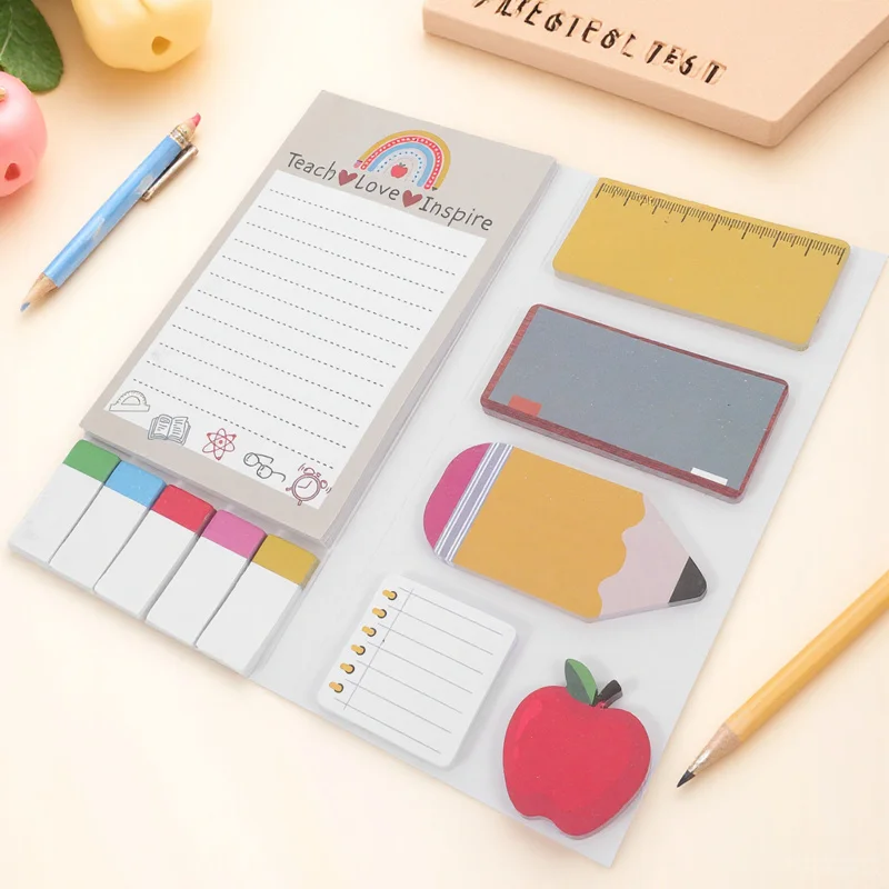 

1Set Cute Note Sticker Pack Self-Adhesive Memo Pads for Schedules Plans Reminders Office School Supplies Compact Tearable Paper