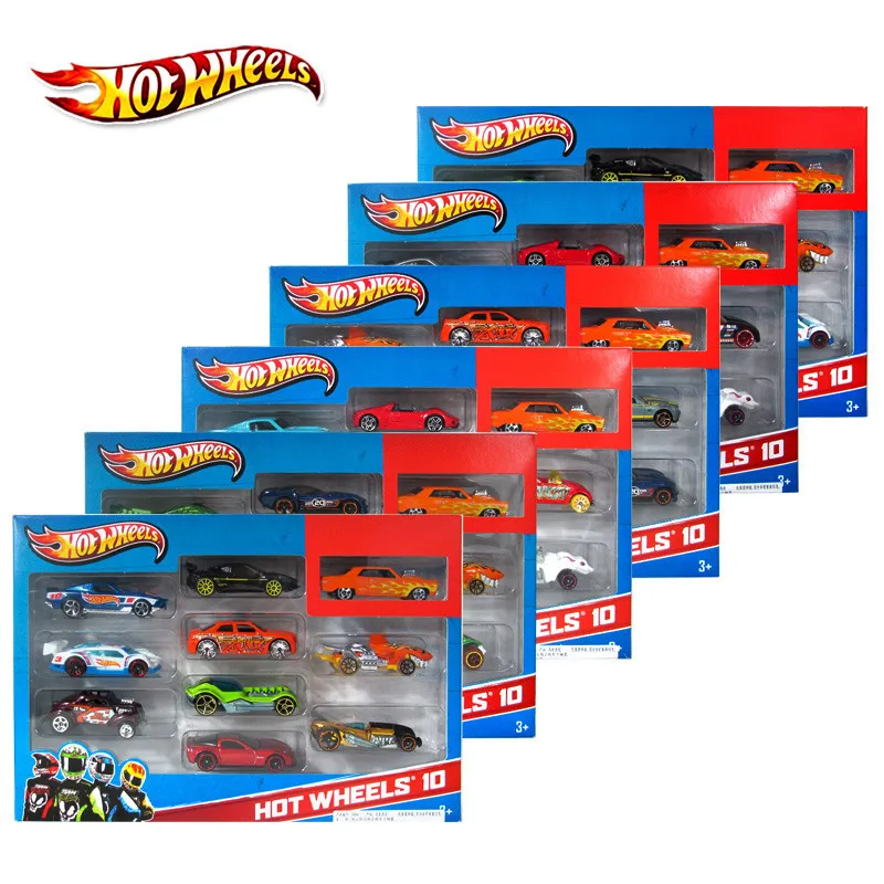 Hot Wheels track ESS BSC 10-Car Pack 1:64 Mini Model Car Kids Toys For Children Diecast Brinquedos Hotwheels Birthday Gift 54886