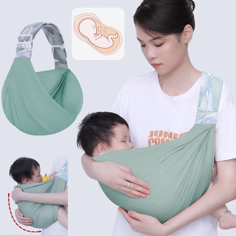 Baby Carrier Wrap Newborn Front Horizontal Side Carry Imitation Uterus Design Comfortable Cotton Baby Carrier Baby Accessories