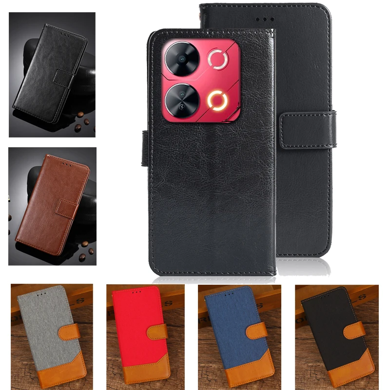 For Itel P65 4G P671L Case Luxury Flip Leather Vintage Wallet Magnetic Adsorption Cover For itelP65 4G itel P 65 4G Phone Bags