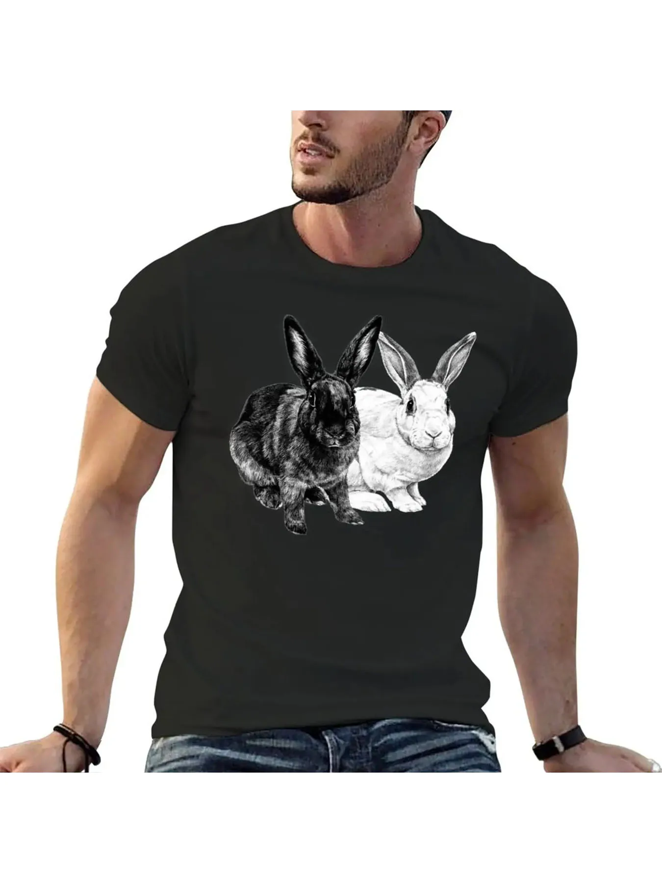 

The Hustle Houston Graphic Print T-Shirt - Men's Casual Crew Neck Sht Sve Tee, Comftable Breathable Summer Top, Perfect f Everyd