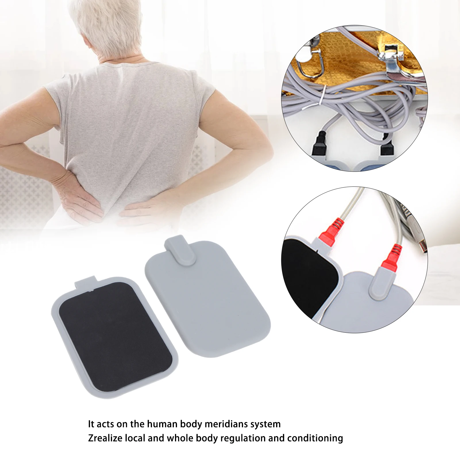 2pcs Heating Massage Therapy Silicone Pad DDS Bioelectric Massager Accessories for Home Physiotherapy Center