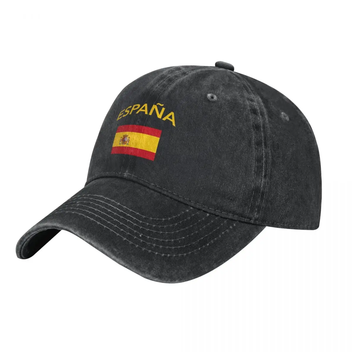 Spain Spanish Flag Baseball Caps Snapback Denim Hats Outdoor Adjustable Casquette Hip Hop Baseball Cowboy Hat for Unisex