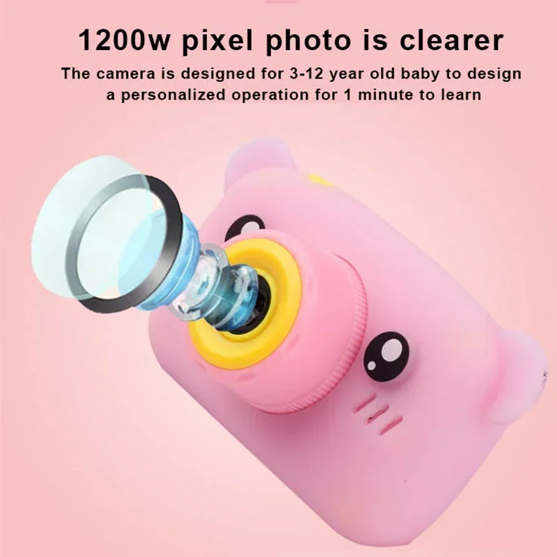 1080P Elettronica Digitale HD Macchina Fotografica Giocattoli per I Bambini Carino Mini Rosa Blu Videocamere Per Bambini Macchina Fotografica Giocattoli Ragazze Ragazzi Regalo Di Compleanno