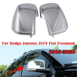 2pcs Car Chrome Side Door Rearview Mirror Cover for Dodge Journey Fiat Freemont 2009 2010 2011 2012-2018