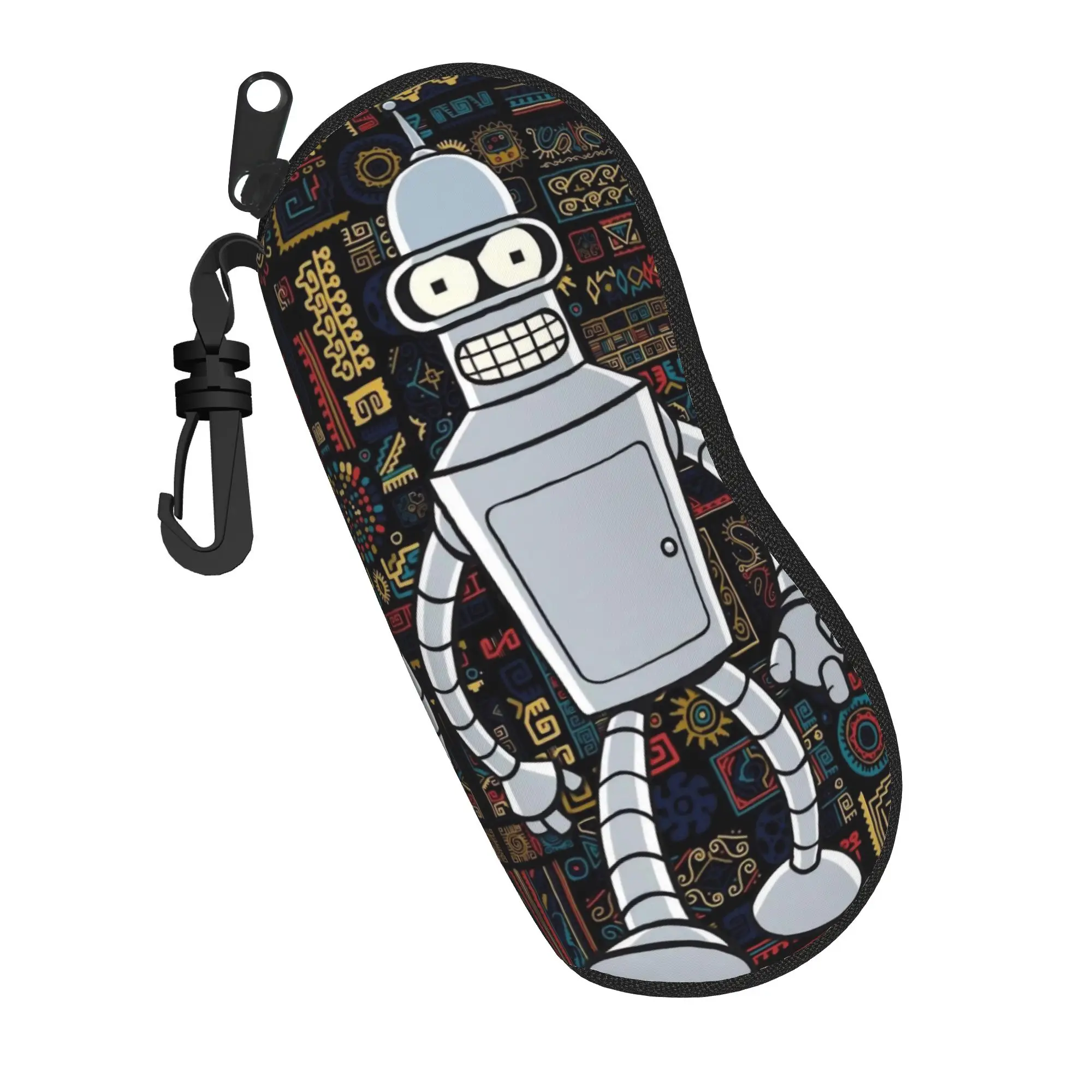 Estojo de óculos kawaii com desenhos animados, acessórios futuramas, caixa de armazenamento de óculos, estojo de contato com desenhos animados