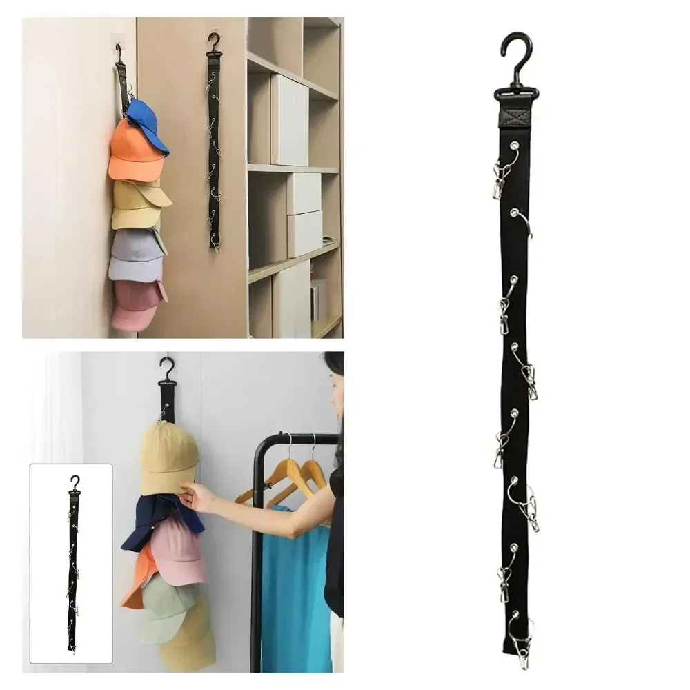 1PCS Hanging with Hook with Metal Clips Hat Collections Caps Rack Hat Golf Caps Stand for Baseball Caps Golf Caps image 4