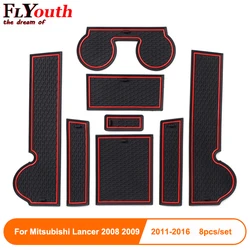 Anti-slip Car Door Rubber Cup Cushion Slots Mat For Mitsubishi Lancer Ralliart EVO X Galant Fortis EX 2008-2016 Pads Accessories