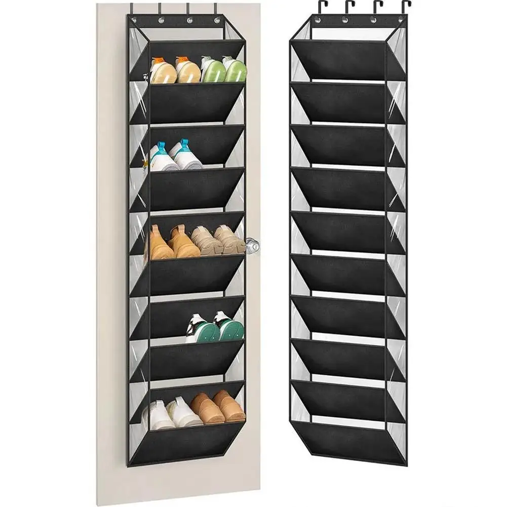 

Over The Door Shoe Organizer For Closet 10 Tier Large Capacity Shoe Organizer Holder With 4 Metal Hooks Fit 20 Pairs Shoe